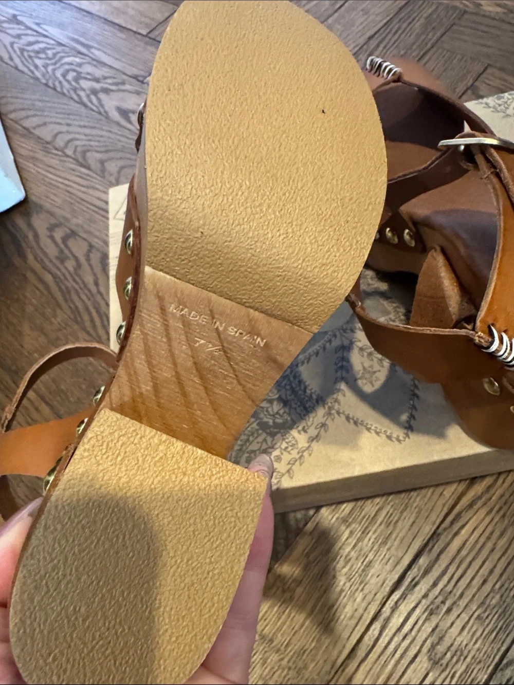 Free People Cecily Clog Tan/Luggage 7.5 NWT